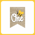 1st Happy Birthday Bee Banner