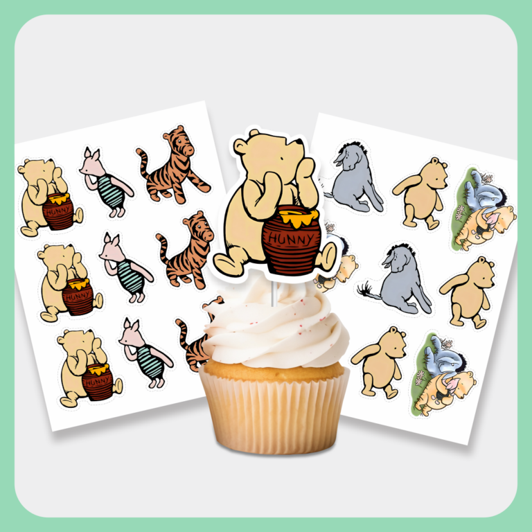 Classic Winnie the Pooh Cupcake Toppers main image.png Classic Winne The Pooh Honey Pot Cupcake Toppers