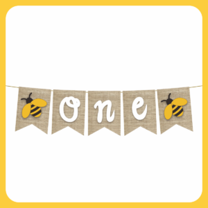 One Bee Banner 1st Happy Birthday Banner main image.png Bee Banner 1st Happy Birthday Banner