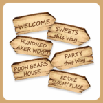 Winnie the Pooh Party Directional Sign