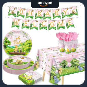 Winnie Party Supplies Decorations Plates and Napkins Tableware Set Cups Tablecloth Banner Birthday Decorations_mian image.png Winnie Party Supplies Decorations Plates and Napkins Tableware Set Cups Tablecloth Banner Birthday Decorations(25 Guests)