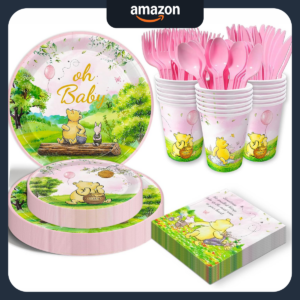 Vintage Winnie Tableware Set (25 Guest) With Paper Plates Cups Napkins Cutlery_main image.png Vintage Winnie Tableware Set (25 Guest) With Paper Plates Cups Napkins Cutlery