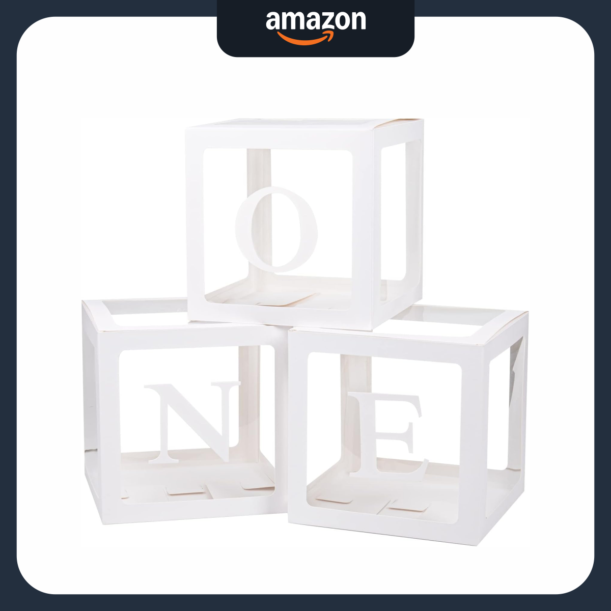 3 Pcs ONE Balloon Boxes For 1st Birthday