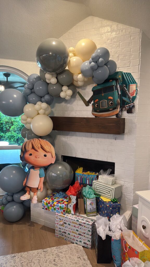 Trash truck themed 2nd birthday ideas
