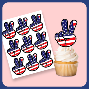 Patriotic Peace Sign Cupcake Toppers_main image.png Patriotic Peace Sign Cupcake Toppers