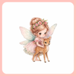Whimsical Fairy and Deer PNG