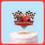 Lightning McQueen Birthday Cake Topper Printable PDF