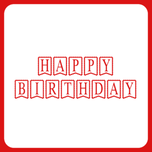 Custom Birthday Banner, Personalized Bunting Flag_main image.png Custom Birthday Banner, Personalized Bunting Flag, Red Scalloped Happy Birthday Sign, We Edit For You, Digital Printable Download