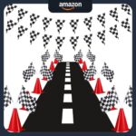 Skylety Traffic Cones and Racing Checkered Flags Set