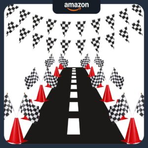 Skylety-Traffic-Cones-and-Racing-Checkered-Flags-Set_main-image.jpg Skylety Traffic Cones and Racing Checkered Flags Set