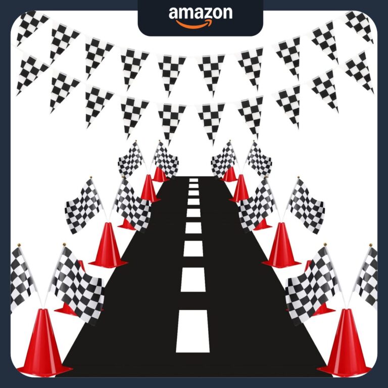 Skylety-Traffic-Cones-and-Racing-Checkered-Flags-Set_main-image.jpg Skylety Traffic Cones and Racing Checkered Flags Set