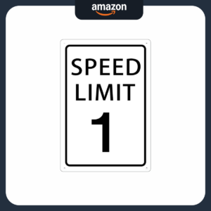 Speed-Limit-1-Mph-Notice-Warning-Aluminum-Metal-Sign_main-image.png Speed Limit 1 Mph Notice Warning Aluminum Metal Sign prime 12x16inches