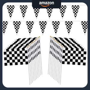 Checkered-Black-White-Pennant-Banner-Racing-Flags_main-image.jpg Checkered Black & White Pennant Banner Racing Flags
