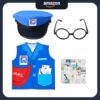 Mailman-Costume_main-image.jpg Keymall Mailman Costume With Postman Hat Mail Carrier Vest Postmark Sticker Glasses For Pretend Play Halloween Postal Costume