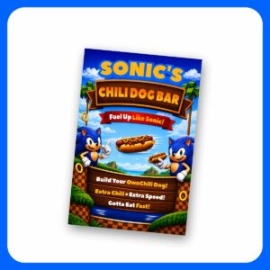 Custom Sonic Theme Food Station Sign_main image.png Custom Sonic Theme Food Station Sign - We Edit for You!