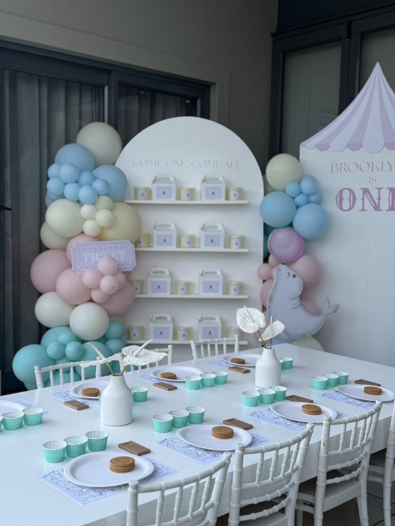 Circus Carnival First Birthday Party for a Girl