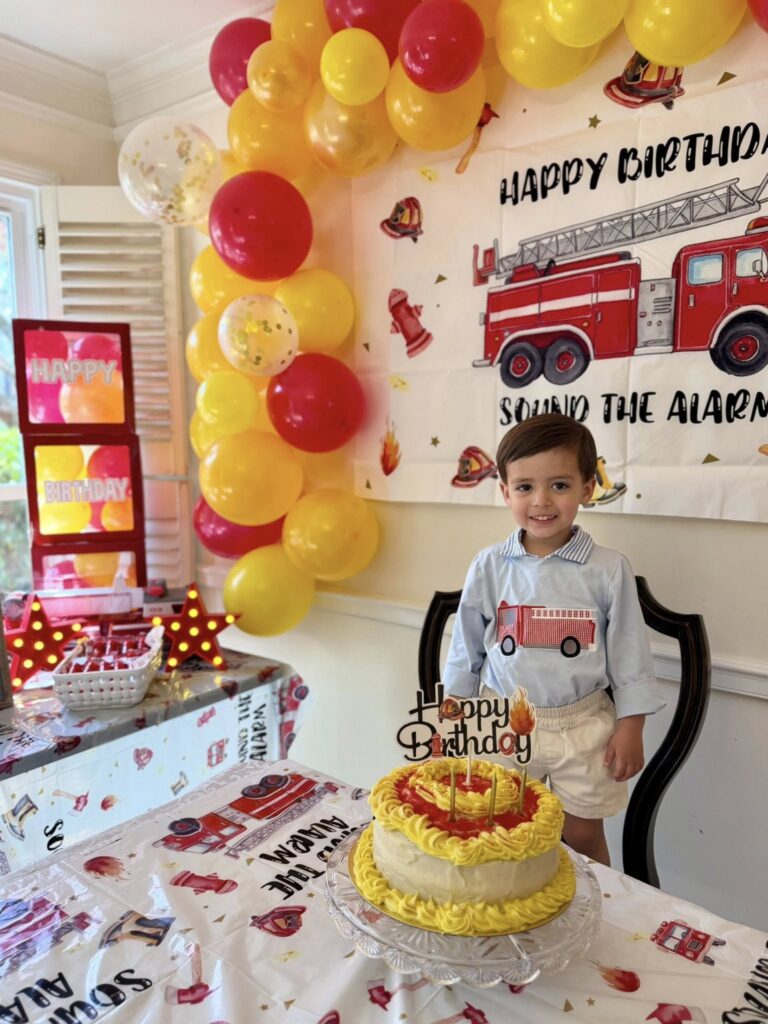 Fire Truck 3rd Birthday Party for a Little Boy