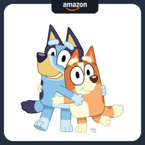 B0D54PTKZS.jpg Bluey and Bingo Cardboard Cutout for Birthday Party Decor