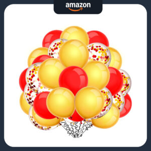 B07R4HSQGL.jpg Winnie the Pooh Party Balloon Set: 80 Red & Yellow Decor Kit