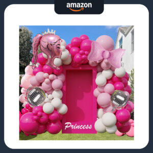 B0BWY677BB.jpg Barbie Theme Balloon Arch Kit for Birthday Party Decor