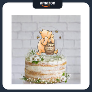 B0BYCXSWW3.jpg Winnie the Pooh Acrylic Cake Topper for Baby Shower Decorations
