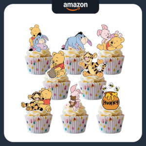 B0F1MKVHF1.jpg 48-Piece Winnie the Pooh Cupcake Toppers for Birthday Parties