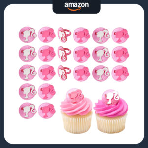 B0DMFKRS4Y.jpg DecoPac Barbie Silhouette Cupcake Rings for Birthday Parties