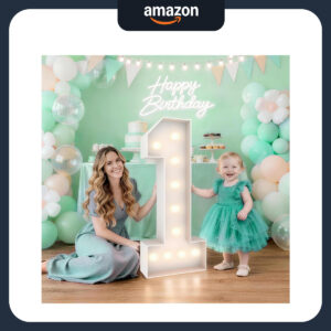 B0GJSMX5MC.jpg 3ft Marquee Number 1 Light Up Foam Board for Birthday Parties