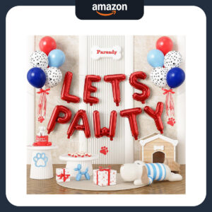 B0DNJSLLP2.jpg Clifford the Big Red Dog Party Decorations: 19-Piece Balloon Set
