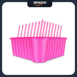 B0BZPHB61G.jpg 15 Pcs Reusable Glitter Tumblers with Straws for Barbie Party