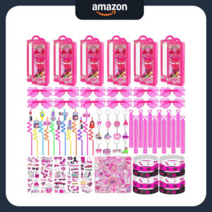 B0DK9JWW6S.jpg 184Pcs Barbie-Themed Party Favors Pack for 12 Guests