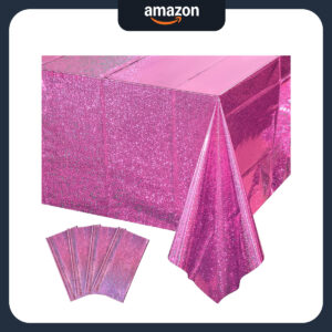 B0BV6WPRN6.jpg Iridescent Pink Plastic Tablecloths for Barbie Party Decor