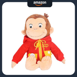 B0C9NYFQM2.jpg Curious George Learn to Dress 12-Inch Plush Stuffed Animal