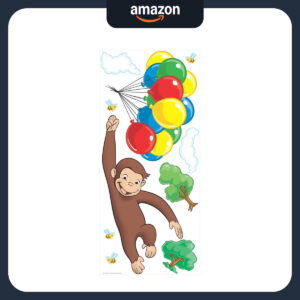 B000Q7322U.jpg RoomMates Curious George Peel and Stick Giant Wall Decal