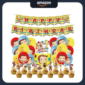 B0FPB1DDL2.jpg Curious George Birthday Party Decorations Set for Kids