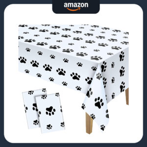 B08TT72WWZ.jpg Clifford The Big Red Dog Party Tablecloths - Puppy Paw Print