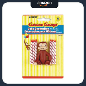 B018T5DC1Q.jpg Curious George Cake Topper with 6 Candles for Kids' Birthdays
