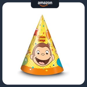 B079Z7L1KD.jpg Curious George Party Hats for Kids Birthday (8-Pack)