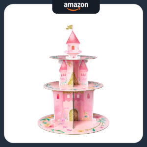 B0BZYXJDL7.jpg 3-Tier Watercolor Princess Cupcake Stand for Birthday Parties