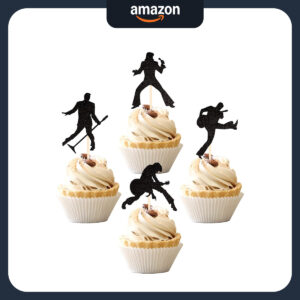 B09HHG376D.jpg 24-Piece Rock Music Theme Cupcake Toppers for Party Decor