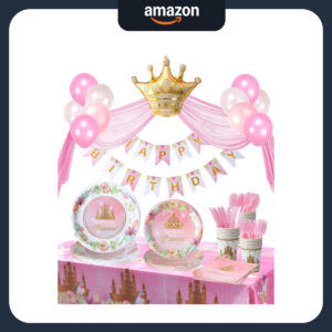 B0946YX6G6.jpg Disney Princess Party Supplies Set for 16 Guests