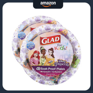B0DLX3JFGM.jpg Glad Disney Princess Paper Plates for Parties, 8.5 Inch, 80 Ct