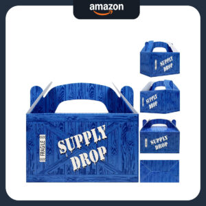 B07W95M7S8.jpg AnapoliZ Fortnite Supply Drop Favor Boxes - 24 Pack Gamer Decor
