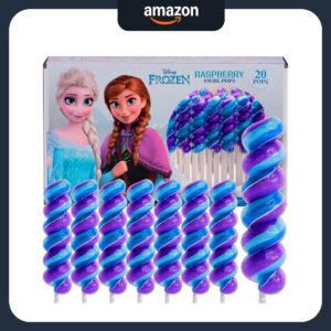 B0CXZG4V6M.jpg Frozen Swirl Lollipops 20pk for Princess Birthday Party Favors