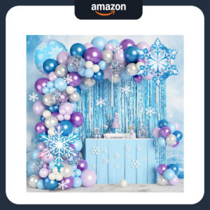 B0CDFZZRG2.jpg 167-Piece Frozen Balloon Garland Kit for Winter Party Decor