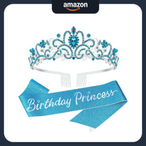 B09NKPHJM6.jpg Frozen Birthday Girl Sash and Tiara Set for Party Decorations