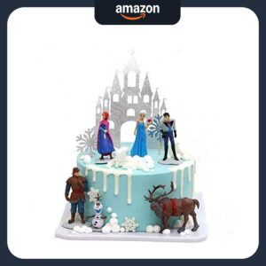 B08NHCCNSM.jpg 6-Piece Frozen Cake Topper Set for Birthday Party Decorations