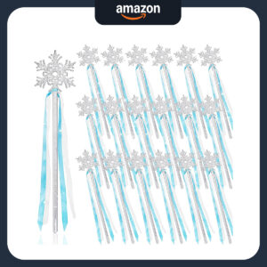 B07ZRM7N9V.jpg Gejoy Silver Snowflake Wands for Winter Party Table Decor (12 Pcs)