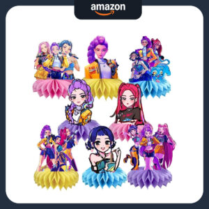 B0FN7MLHXH.jpg 8Pcs Demon Hunter Honeycomb Table Centerpieces for KPop Parties