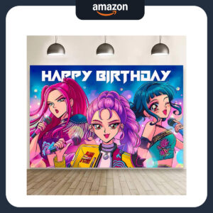 B0FMXT2X47.jpg Demon Movie Hunters Birthday Backdrop & Party Decorations